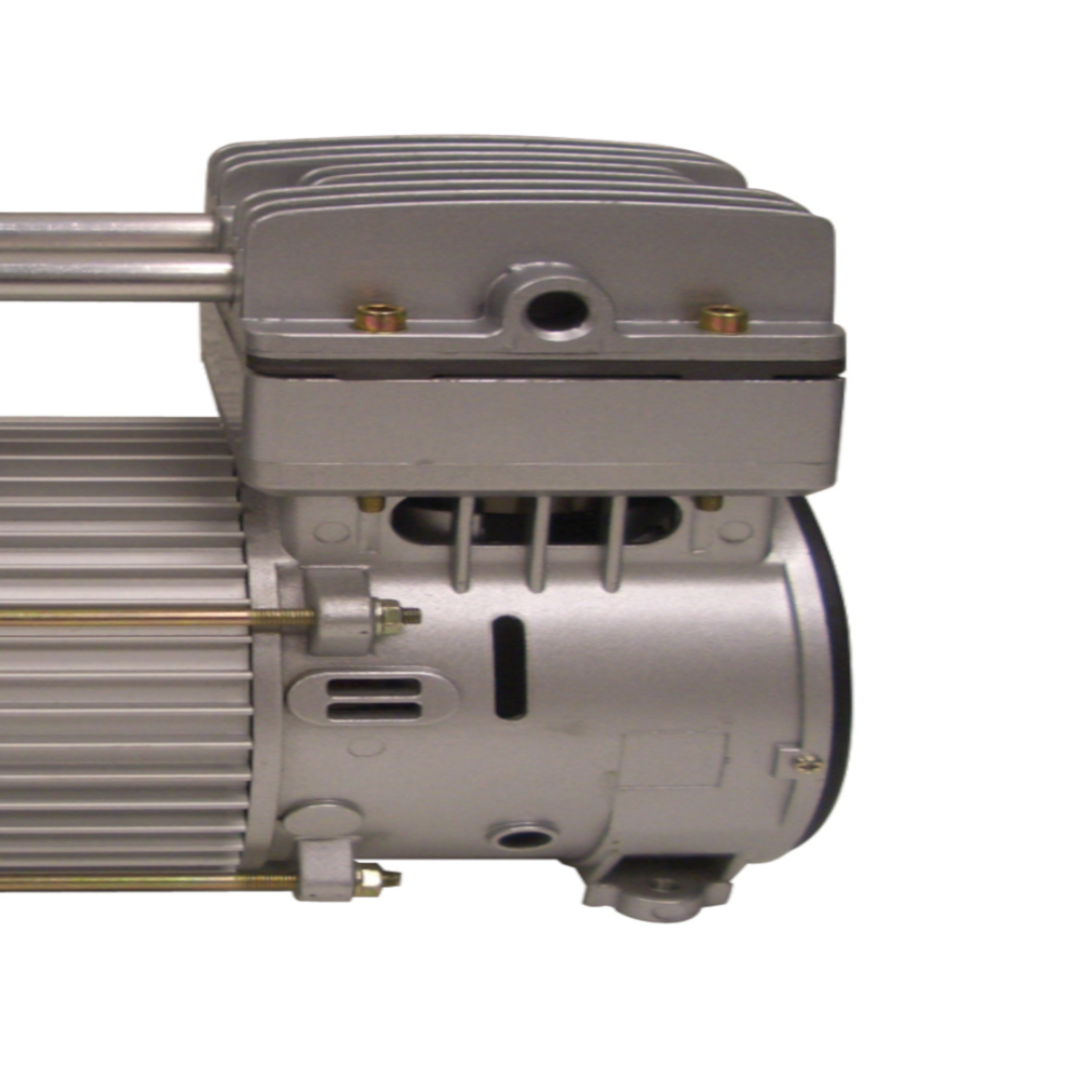 California Air Tools MP-100LF (110v 60hz) 1.0 Hp Motor-Pump – Long Life front view showing dual piston motor pump assembly with aluminum construction...
