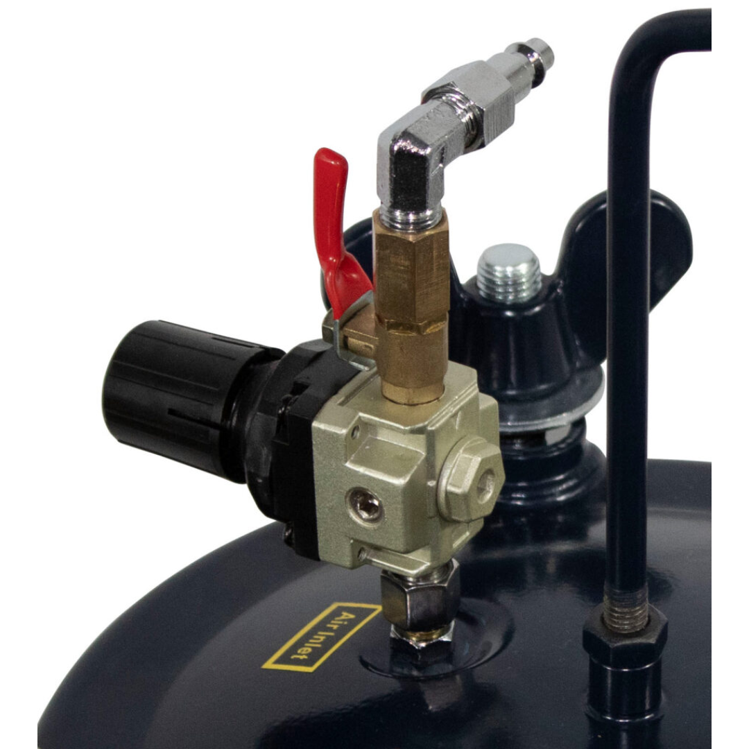 California Air Tools Pressure Pot Regulator 60 PSI 91256 angled view highlighting valve and pressure control components