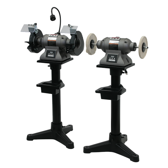 Cast iron body of the JET 8-inch industrial bench buffer