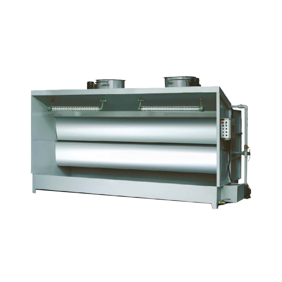 Castaly 8" Water Filter Spray Booth TS-08WB industrial water curtain spray booth with integrated exhaust system, stainless internal chamber, and high-efficiency overspray filtration for woodworking finishing applications.