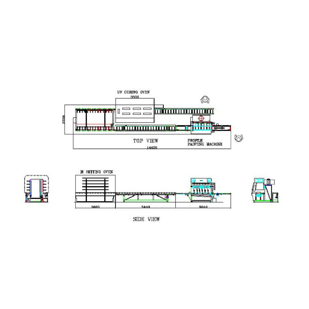 Castaly Drying Oven TS-HSDO10 technical layout diagram showing overall machine dimensions, conveyor alignment, and heating chamber configuration.