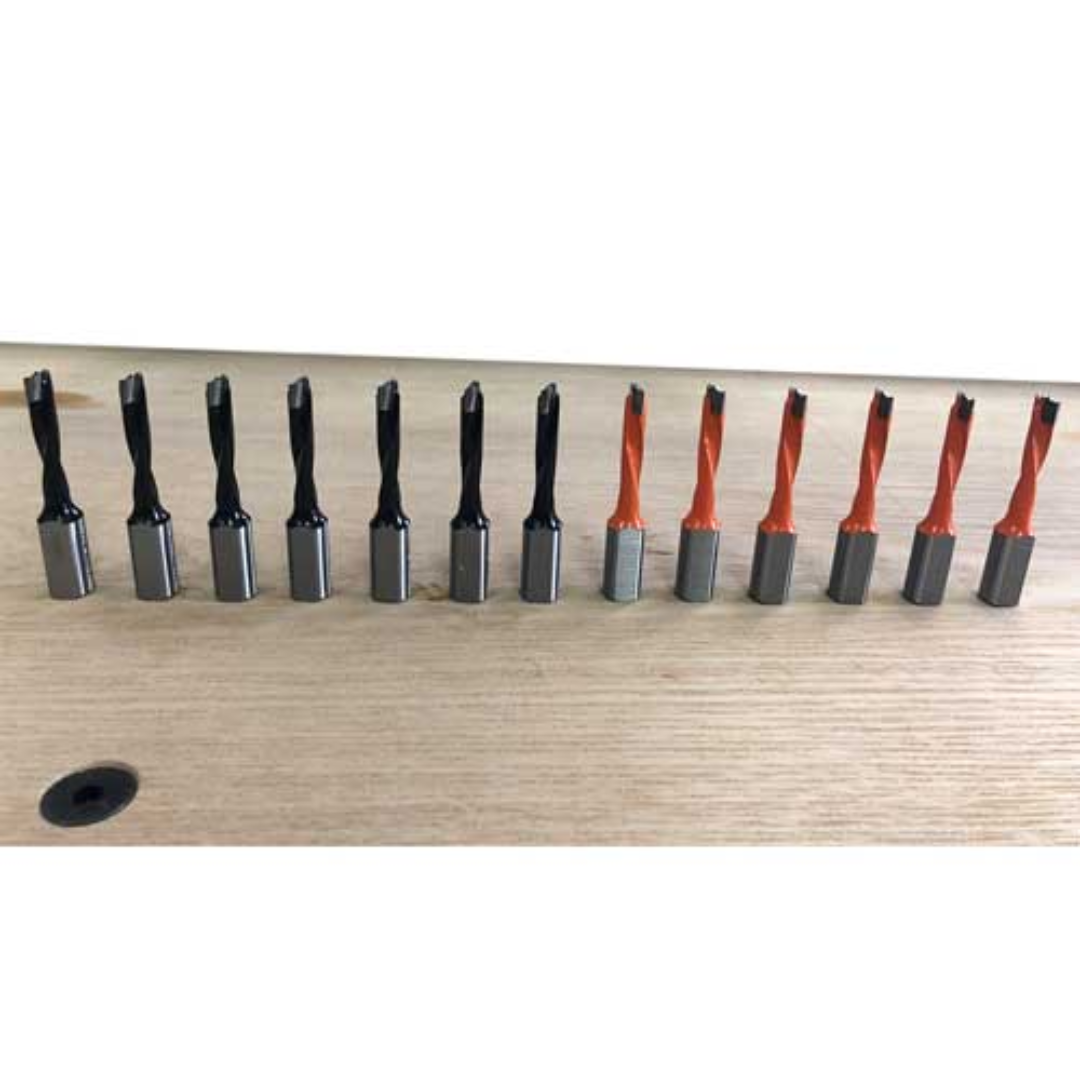 Complete set of boring drill bits for Maksiwa Line Boring 13 Spindle Manual machine
