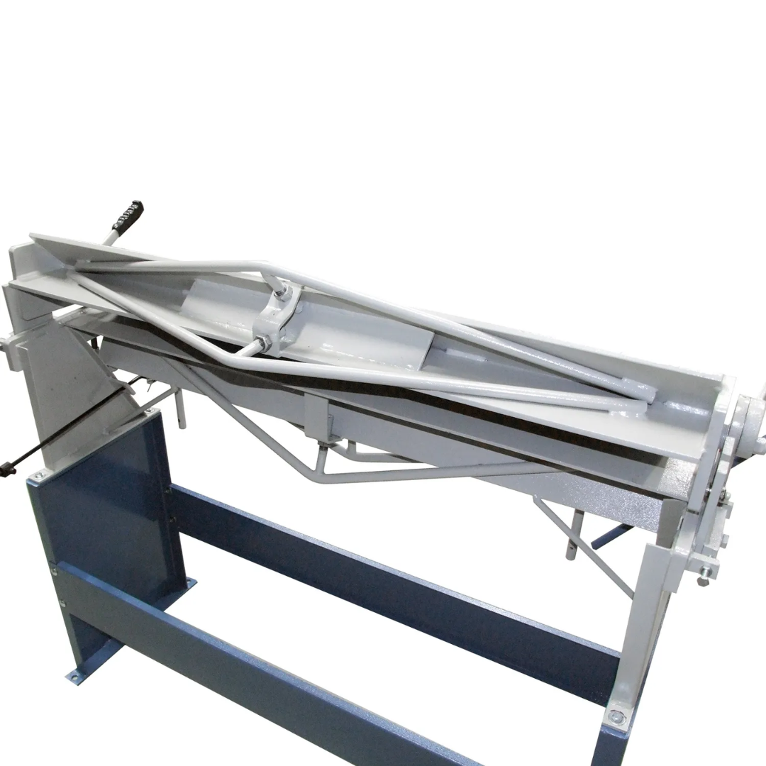 Detailed image of Baileigh Box & Pan Brake: 48" Bending Length, Bender (BB-4816) 1000460 bending leaf mechanism engineered for consistent bends and professional fabrication results.
