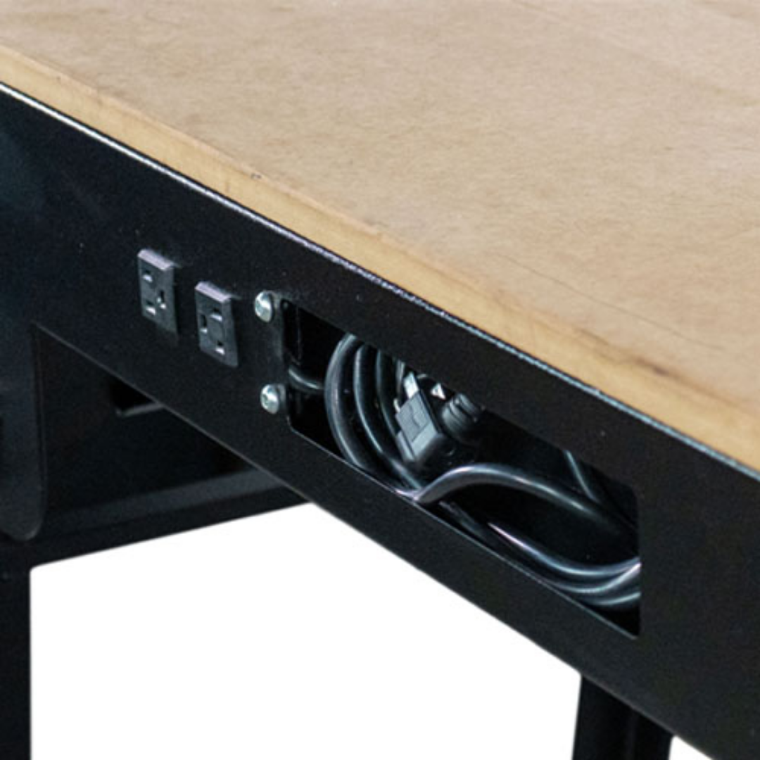 Detailed view of Maksiwa MA.1000 Workbench wood tabletop finish