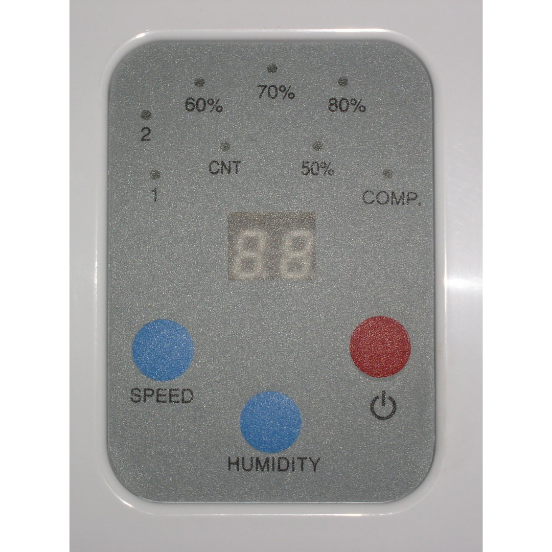 Ebac AD850E Dehumidifier 1028020 digital control panel close-up with humidity display and push-button controls