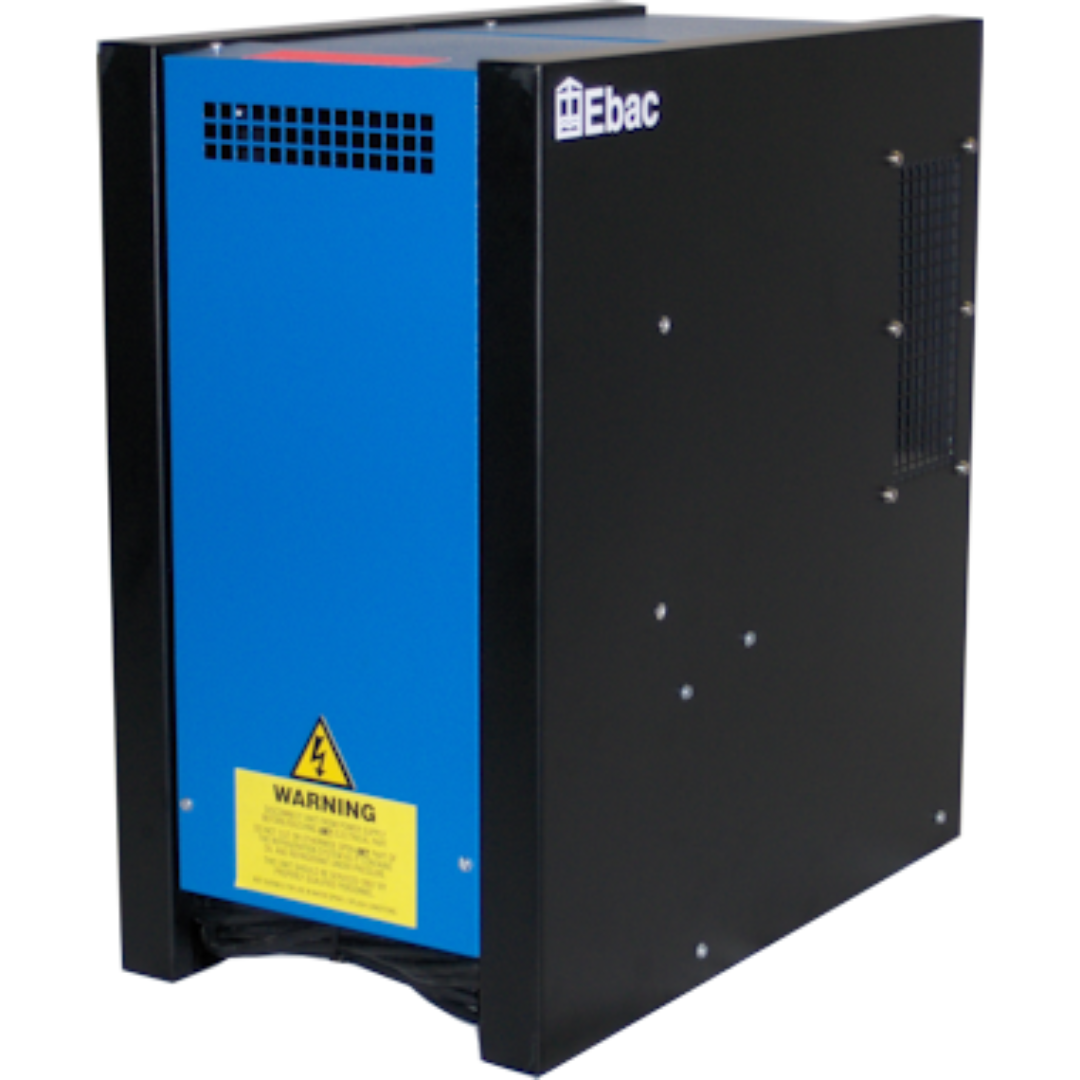 Front panel of the Ebac LD82 Lumber Dryer 13205BB-US showing the durable industrial housing and integrated ventilation openings for optimized drying performance
Side ventilation grille on the Ebac LD82 Lumber Dryer 13205BB-US engineered to promote airflow and moisture extraction during lumber kiln drying operations
Heavy-duty steel cabinet construction of the Ebac LD82 Lumber Dryer 13205BB-US built for continuous operation in lumber drying chambers and wood processing facilities