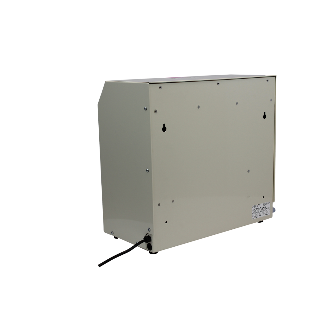 Ebac WM80-D Dehumidifier 11284DL-US commercial wall mount dehumidifier rear view showing electrical connection and steel housing