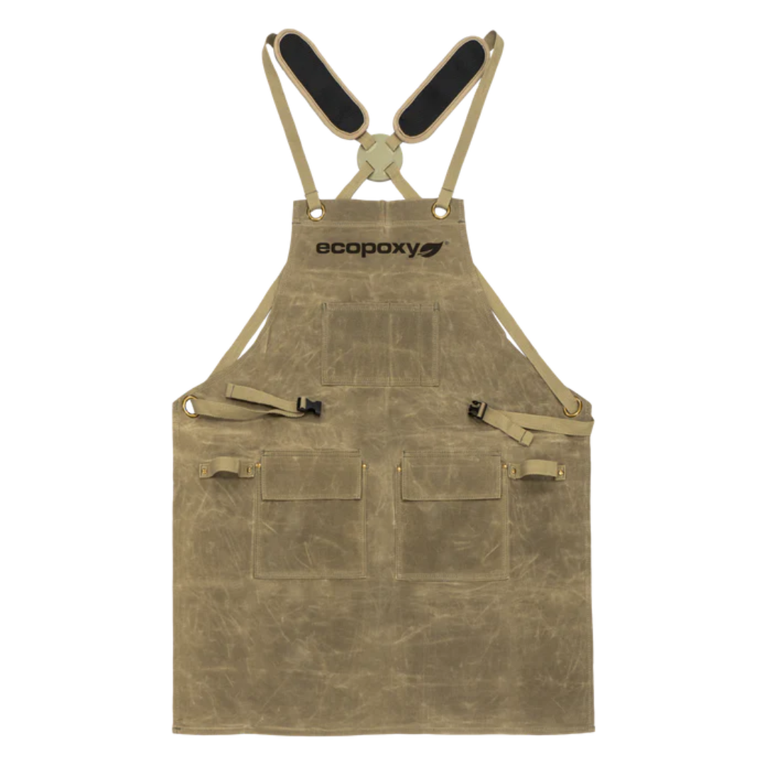 Ecopoxy Canvas Apron EPAPR10-CV heavy-duty workshop apron designed for woodworking, epoxy projects, and shop protection.