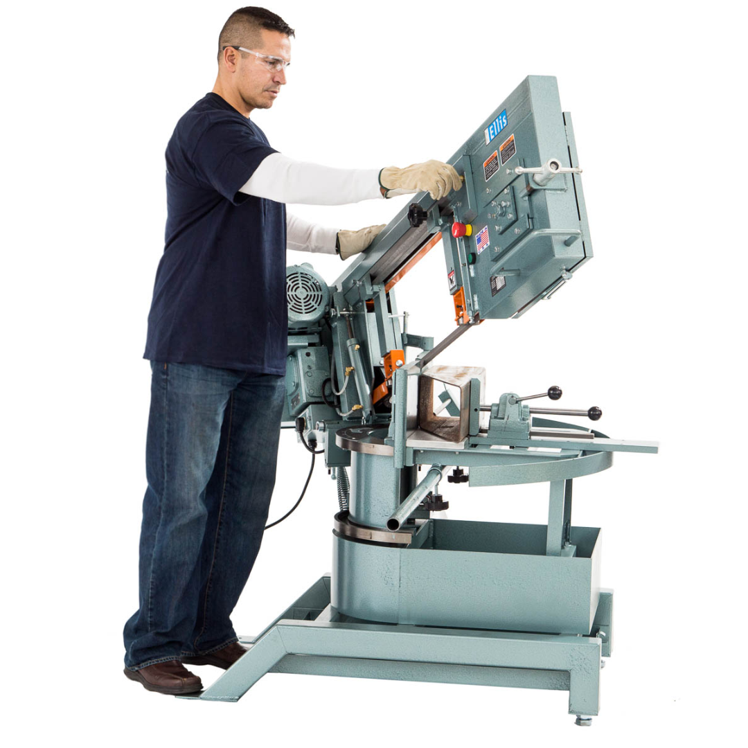Ellis 2000 Mitre Band Saw – Horizontal & Vertical Metal Cutting, 17″ Capacity