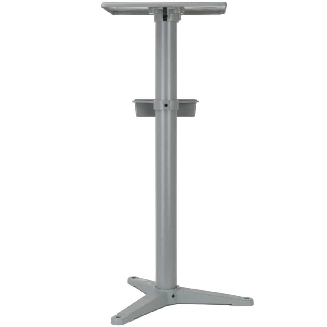 Enco Pedestal Stand GS-B side profile showing the vertical steel column, reinforced mounting platform, heavy-duty tripod base, and freestanding design engineered to provide stable support for industrial machinery and workshop equipment.
