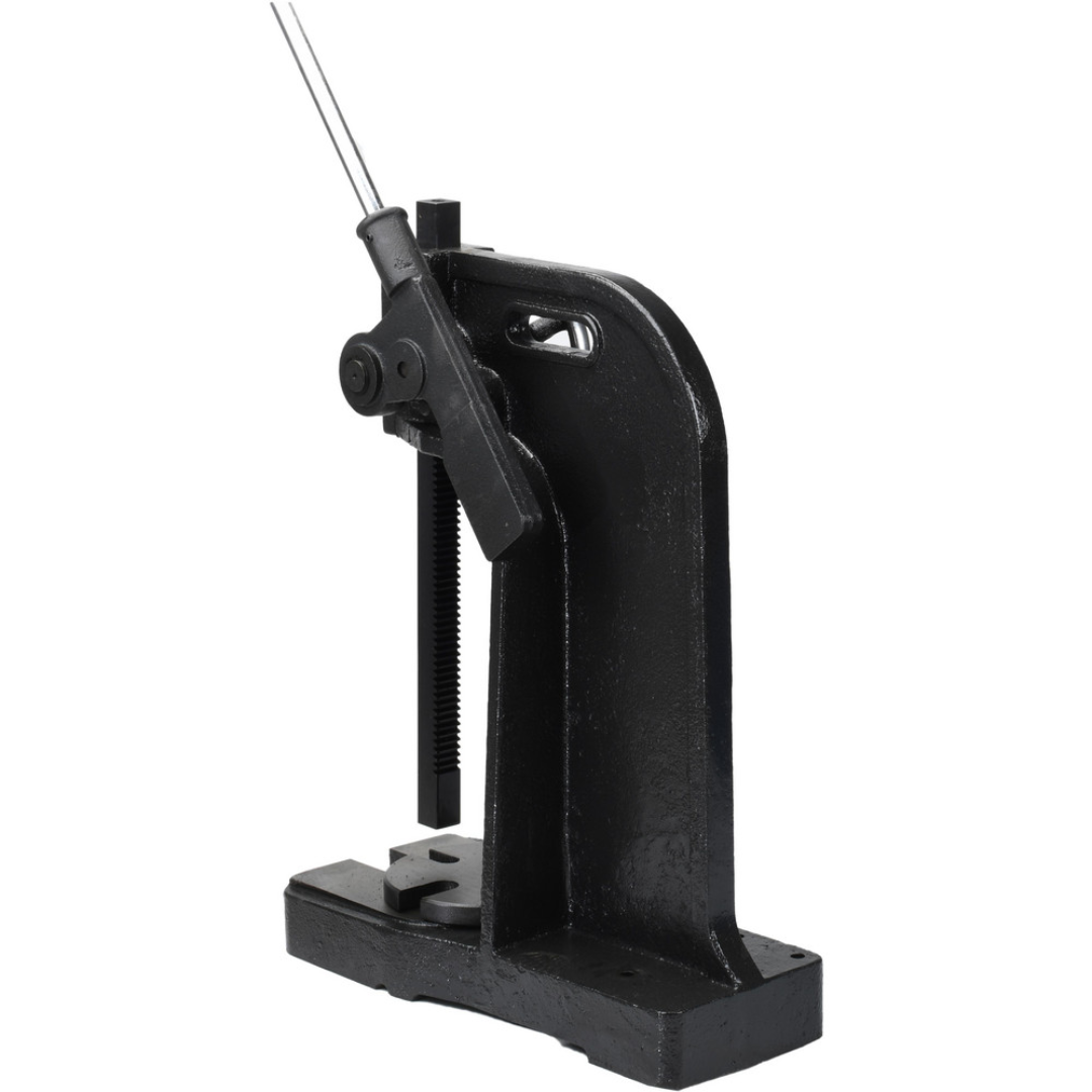 Gibraltar Arbor Press 805-11305 opposite side view featuring the durable industrial construction, long operating handle, and stable base for accurate manual pressing tasks.
