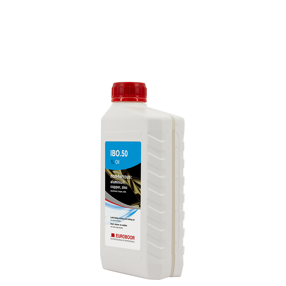 Euroboor IBO.50 cutting oil 1 liter bottle angled view