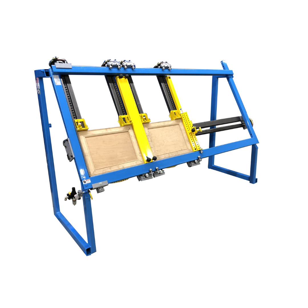 JLT #717C-DDC Double Door Clamp industrial clamping system with dual vertical pressure beams for cabinet door assembly