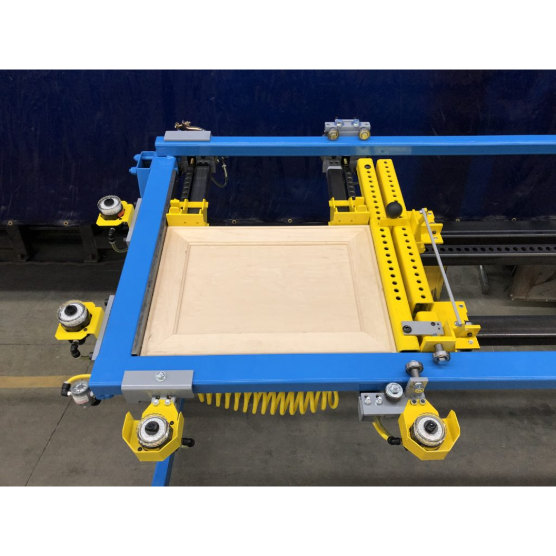 JLT #717C-M Miter Door Clamp full workstation setup for assembling miter cabinet doors with high accuracy