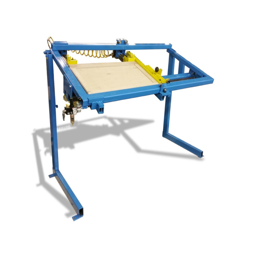 JLT #717C Cabinet Door Clamp industrial frame system with adjustable yellow clamping arms for precision cabinet door assembly
