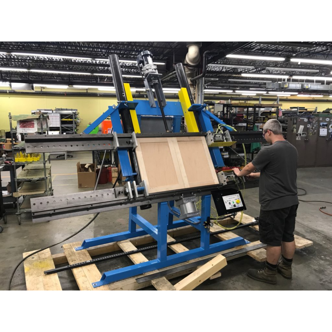 JLT #78B-CDFC Cabinet Door & Frame Clamp industrial clamping system with operator assembling cabinet doors and frames