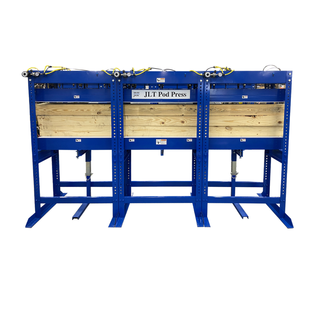 JLT #78H Mini Pod Press hydraulic clamping system for panel and cabinet assembly with compact multi-section design