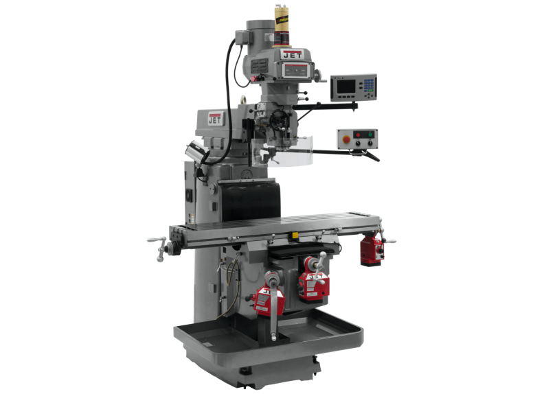 Jet 54 x 12" Knee Milling Machine: 5.0000 hp, Variable Speed Pulley, Three Phase 80 RPM Min, 3800 RPM Max, NST40 Spindle Taper 698060 left side view