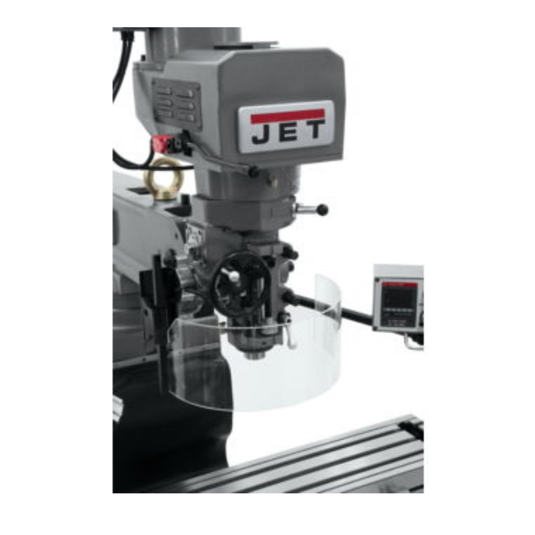 Jet 7-7/8 x 35-3/4" Knee Milling Machine: 1.5000 hp, Step Pulley, Three Phase 120 RPM Min, 1550 RPM Max, R8 Spindle Taper 690038 top machine milling