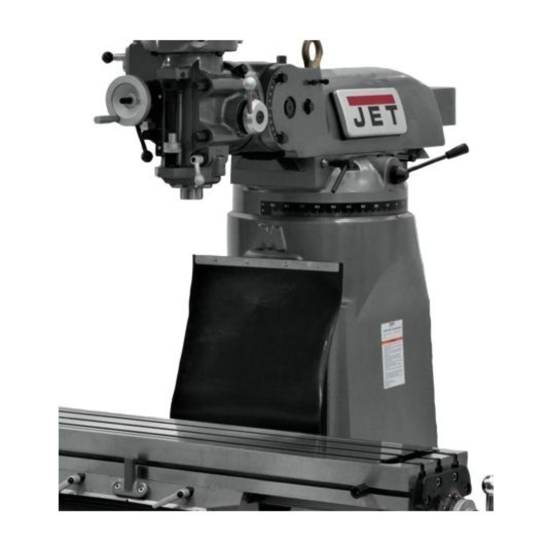 Jet 9 x 49" Knee Milling Machine: 3.0000 hp, Variable Speed Pulley, Three Phase 60 RPM Min, 4200 RPM Max, R8 Spindle Taper 690182 machine detached