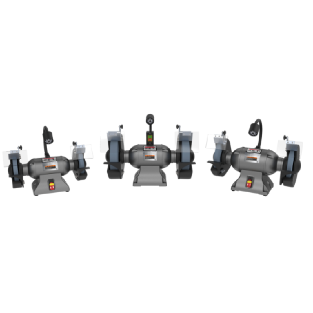 Jet Bench Grinder: 12" Wheel Dia, 1-1/4" Arbor Hole Dia, 2 hp 230 V, 1 Phase, 1" Wheel Thickness, 1,720 Max RPM 578012 full line up