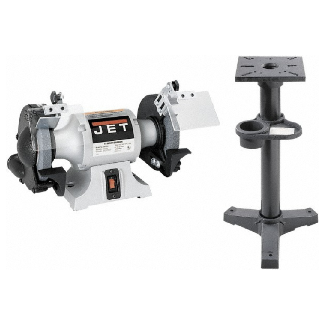 Jet Bench Grinder: 6" Wheel Dia, 1/2" Arbor Hole Dia 115 V, 1 Phase, 3,450 Max RPM 8881892/8176468 full view
