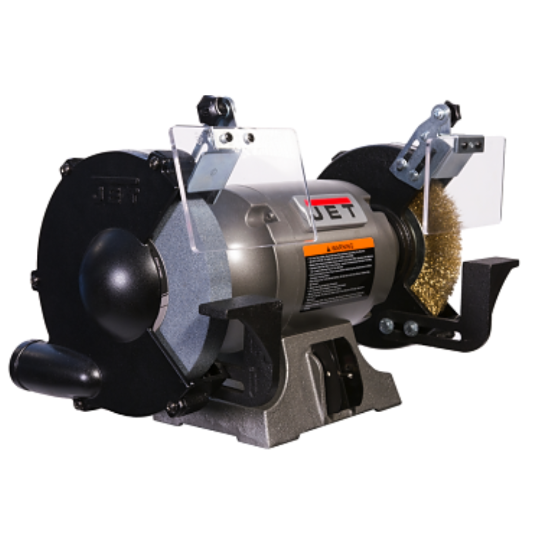 Jet Bench Grinder: 8" Wheel Dia, 5/8" Arbor Hole Dia, 1 hp 577128