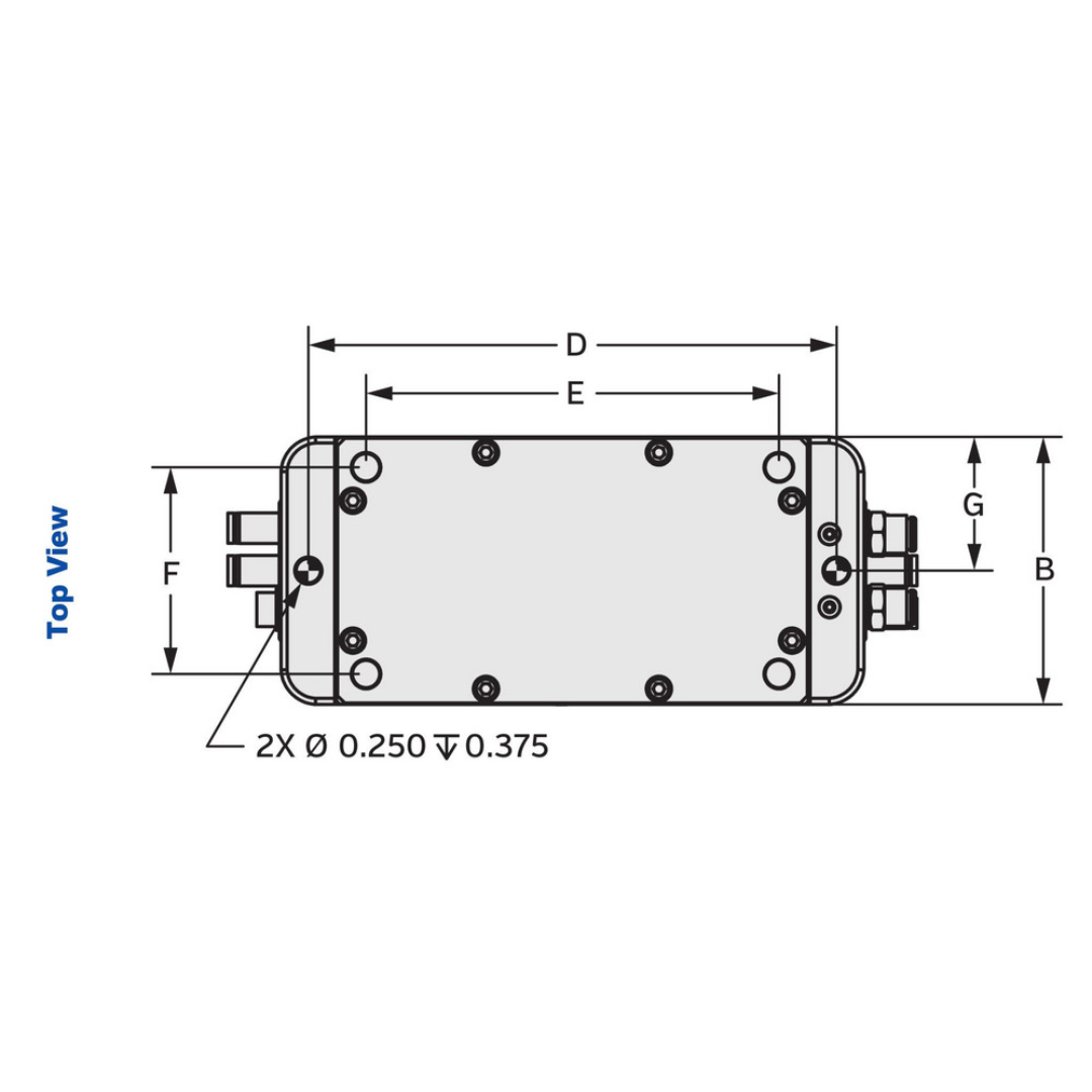 Kurt Air Grippers: Grip Type: 2-Jaw Precision Parallel Gripper; Grip Style: Parallel; Holding Type: Internal; Operating Pressure (psi): 100 psi 55542153 engineering dimension drawing illustrating overall size, mounting dimensions, and jaw configuration.