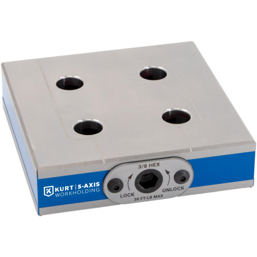 Kurt CNC Quick-Change Clamping Modules: Actuation Type: Manual; Number of Module Centers: 1 64931157 featuring a precision quick-change clamping base designed for rapid fixture changeovers, repeatable positioning, and CNC machining applications.