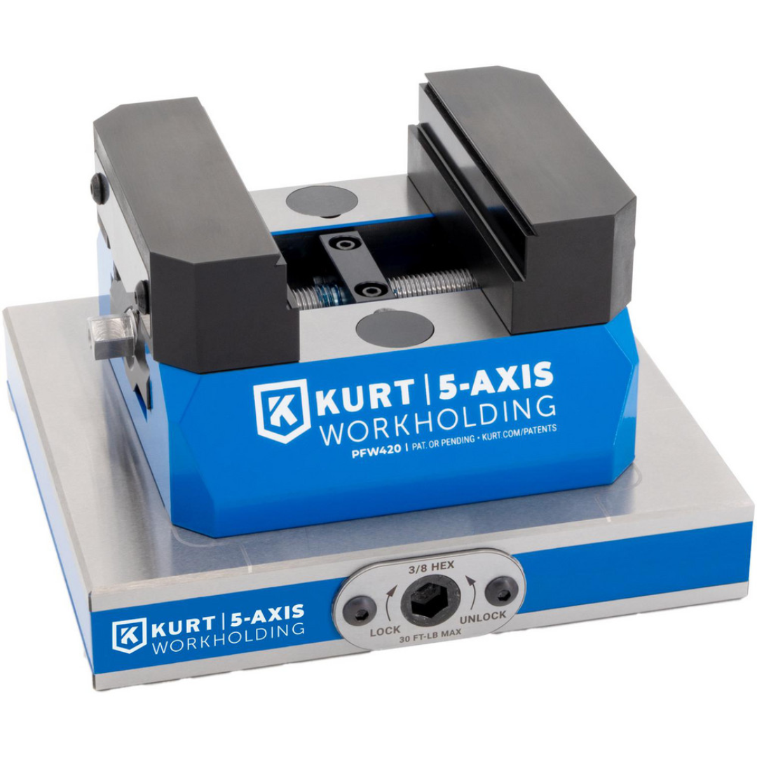 Kurt CNC Quick-Change Clamping Modules: Actuation Type: Manual; Number of Module Centers: 1 64935489 compact manual clamping module system featuring a precision workholding platform for quick-change fixturing and high-accuracy machining applications.