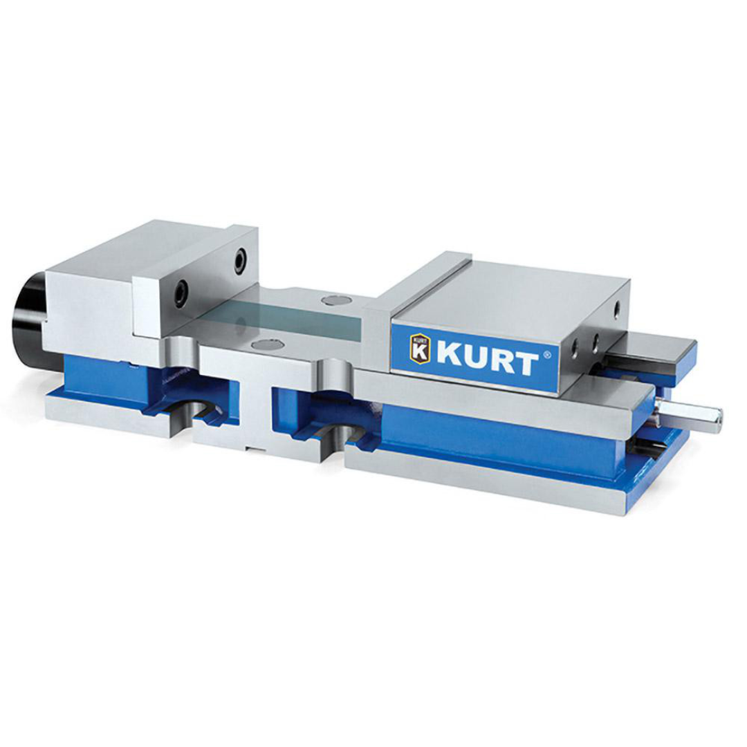 Kurt Machine Vise: Single-Station, 8.0000" Jaw Width, 10-1/4" Jaw Opening, Stationary Base, Precision 3800H side profile view showcasing large jaw capacity, precision-ground surfaces, and robust stationary base for demanding machining operations.