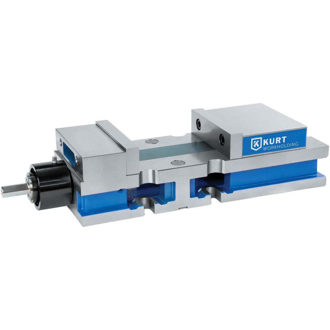 Kurt Machine Vise: Single-Station, 8.0000" Jaw Width, 10-1/4" Jaw Opening, Stationary Base, Precision 3810H precision hydraulic machine vise with 8-inch jaw width, stationary base construction, and high-accuracy workholding performance for CNC machining and milling applications.