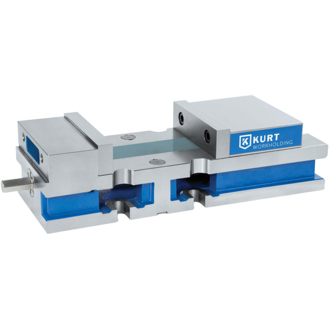 Kurt Machine Vise: Single-Station, 8.0000" Jaw Width, 10-1/4" Jaw Opening, Stationary Base, Precision 3810V precision machine vise with 8-inch jaw width, stationary base construction, and high-accuracy workholding performance for CNC milling and machining applications.