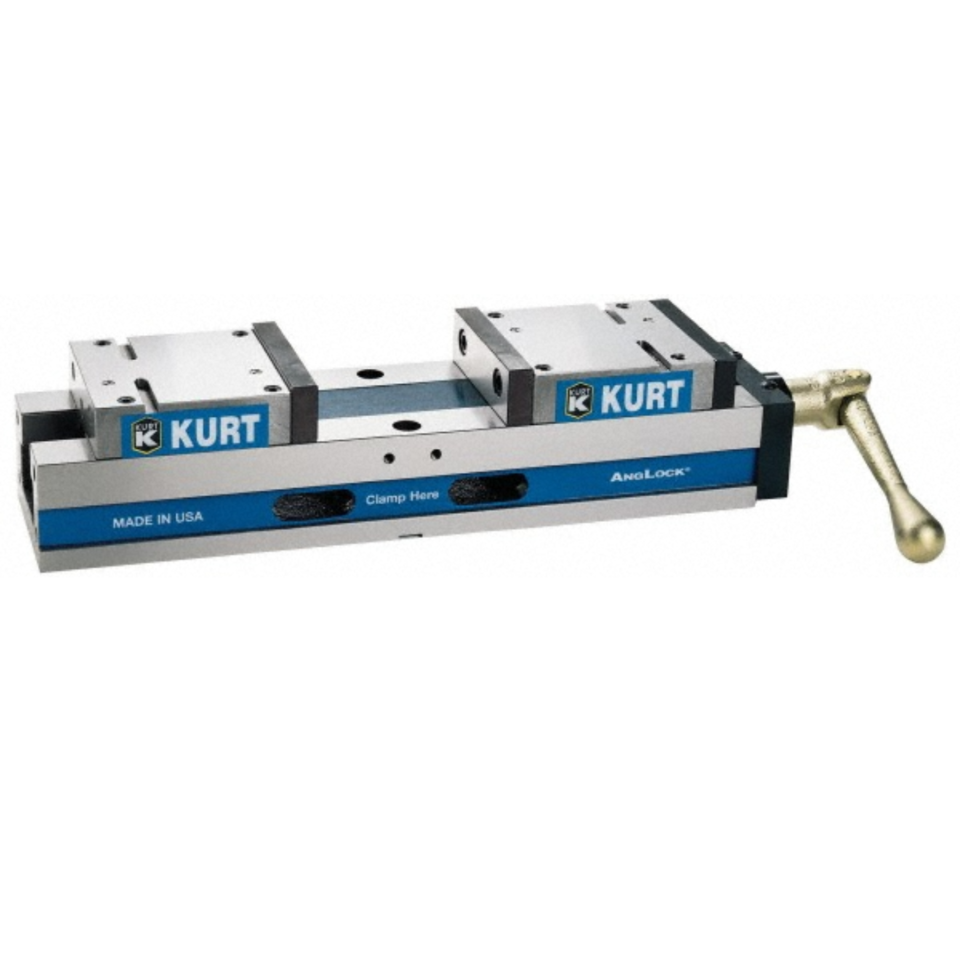 Kurt Self-Centering Vise: SCD640, 8.0000" Max Jaw Opening 09212820 precision self-centering machine vise featuring synchronized jaw movement, high-accuracy workholding, and an 8-inch maximum jaw opening for CNC machining applications.