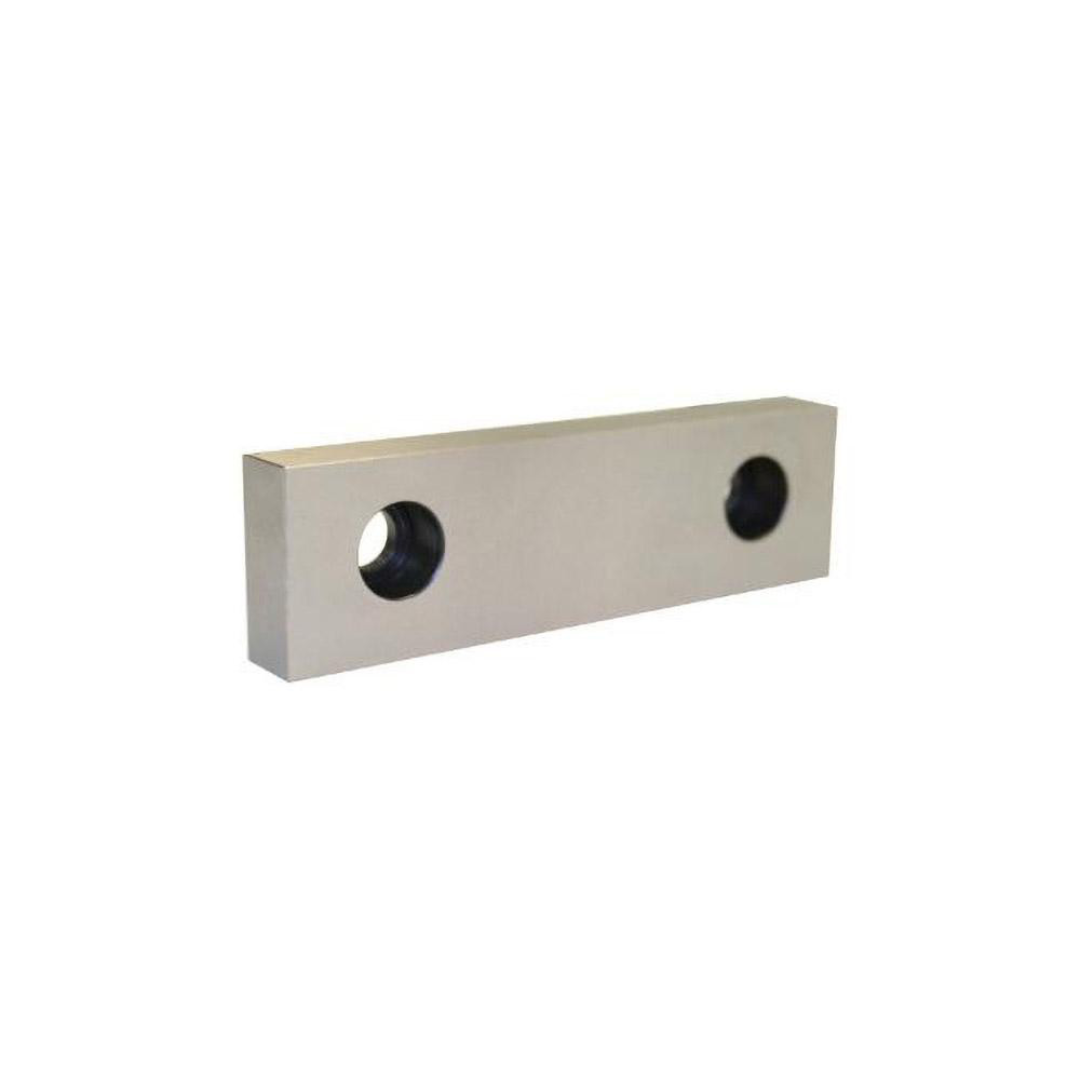 Kurt Vise Jaw: 10.13" Wide, 2.9370" High, 1.3200" Thick, Flat 09211400 side-angle view showing the flat jaw profile, precision-machined surfaces, and mounting hole configuration designed for accurate clamping and consistent machining performance.