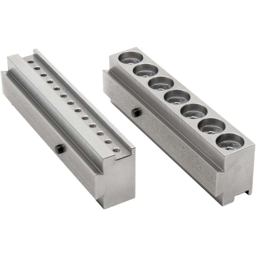 Kurt Vise Jaw: 6.00" Wide, 1.0000" Thick, Flat 55538185 precision flat vise jaw set with 6-inch width, 1-inch thickness, and durable machined construction for secure workholding and machining applications.