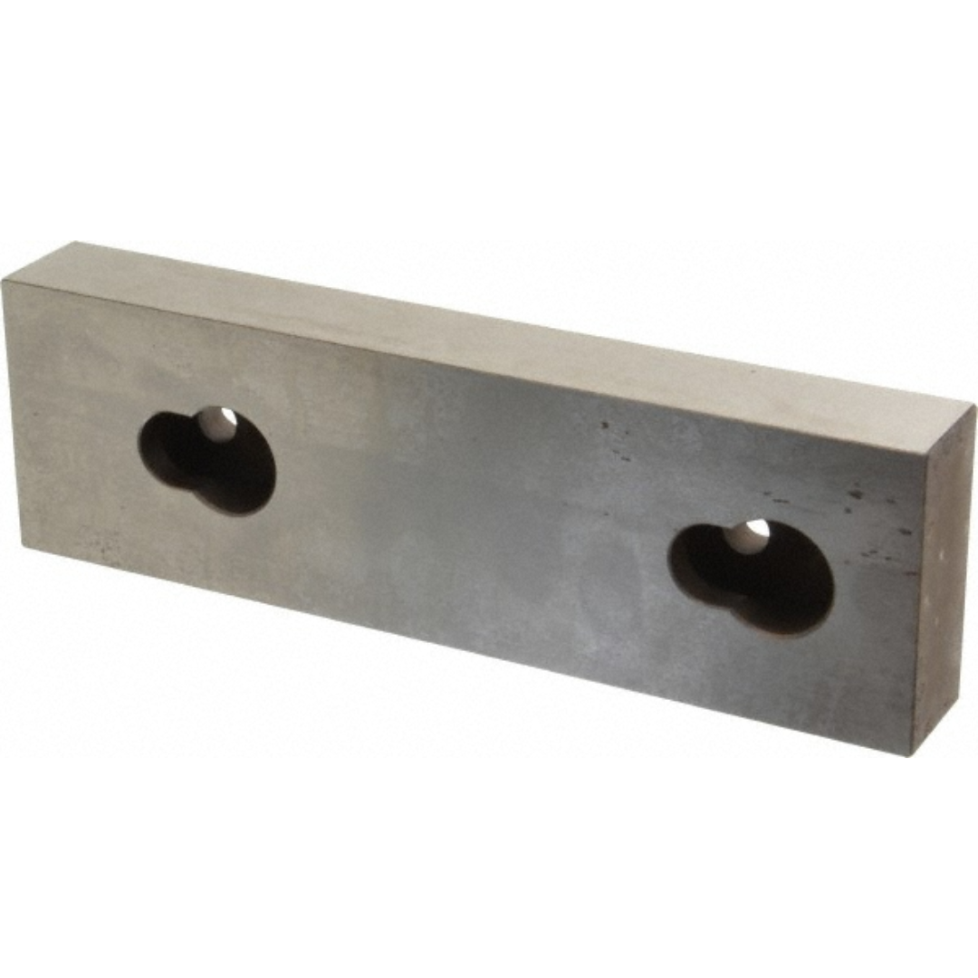 Kurt Vise Jaw: 7.97" Wide, 2.4400" High, 1.0750" Thick, Flat 09219908 precision flat vise jaw with 7.97-inch width, 2.44-inch height, and 1.075-inch thickness designed for secure workholding and industrial machining applications.