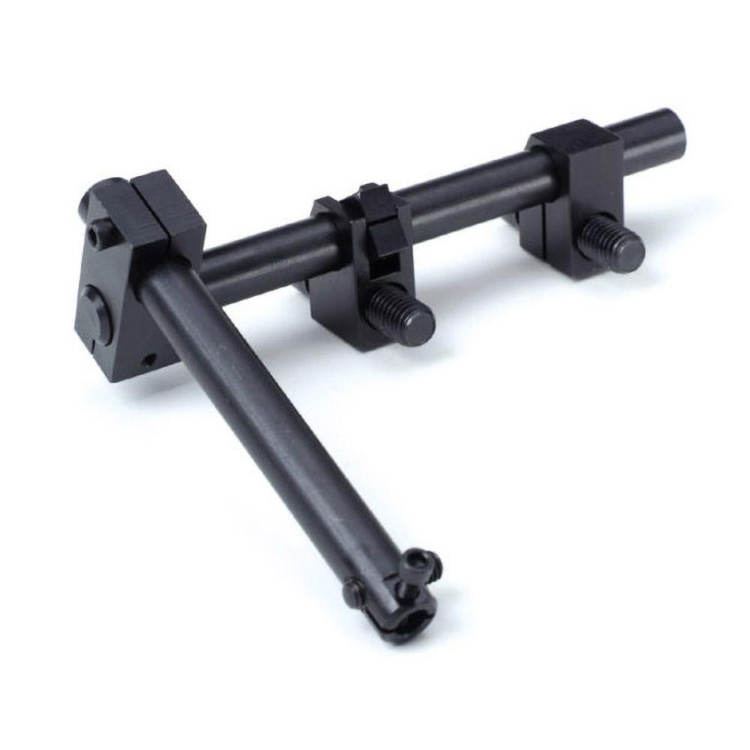 Kurt Vise Jaw Accessory: Work Stop 09211053 shown in side view, highlighting the adjustable rod, locking mechanism, and durable construction for accurate part location and production machining setups.