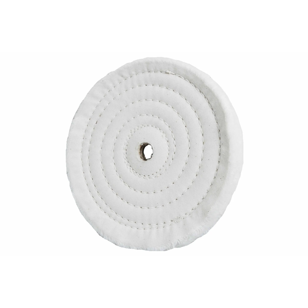 Laguna 8″ Grinder Buffing Wheel ABGBW812-001 cotton polishing wheel with stitched layers and center arbor hole for bench grinder finishing and polishing applications.