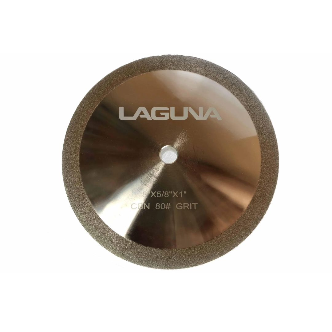 Laguna CBN Wheel precision grinding wheel with cubic boron nitride abrasive surface designed for sharpening tools with minimal heat buildup.