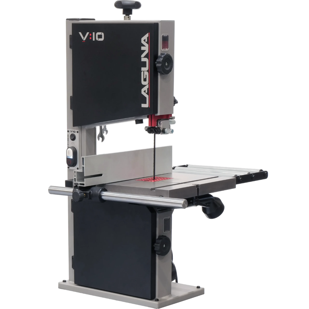 Laguna V:10 Bandsaw MBAND10V10 lower housing with dust collection port and wheel system