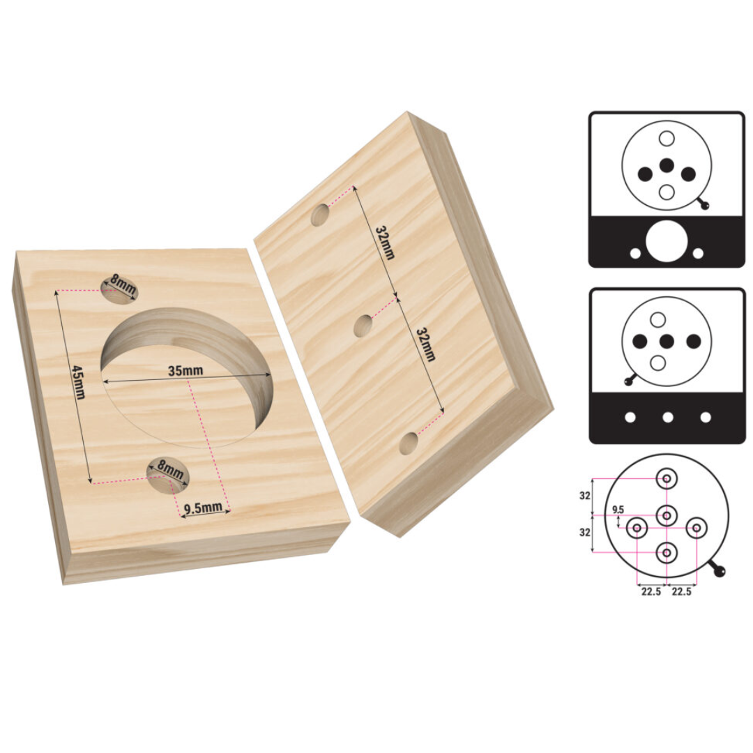 Maksiwa HBM-1000 electrical plug and power connection components laid out for installation