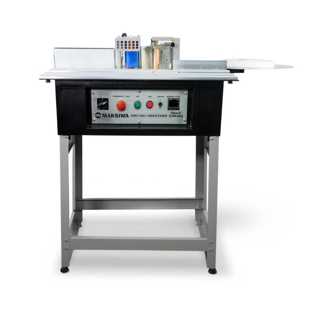 Maksiwa CBC.E Portable Edgebander on stand, front view