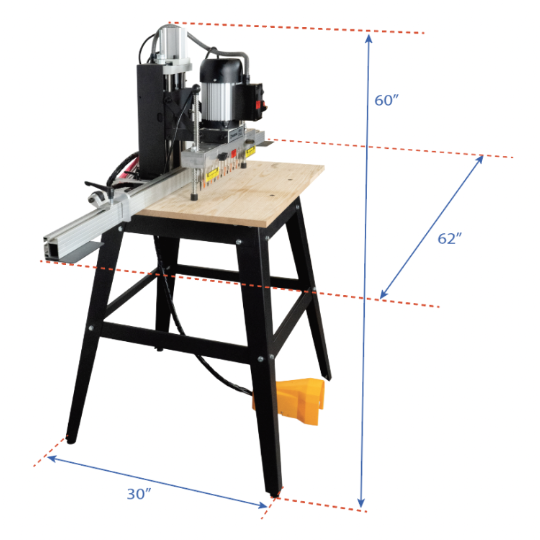 Maksiwa Line Boring 13 Spindle Manual line boring machine showing overall dimensions and layout