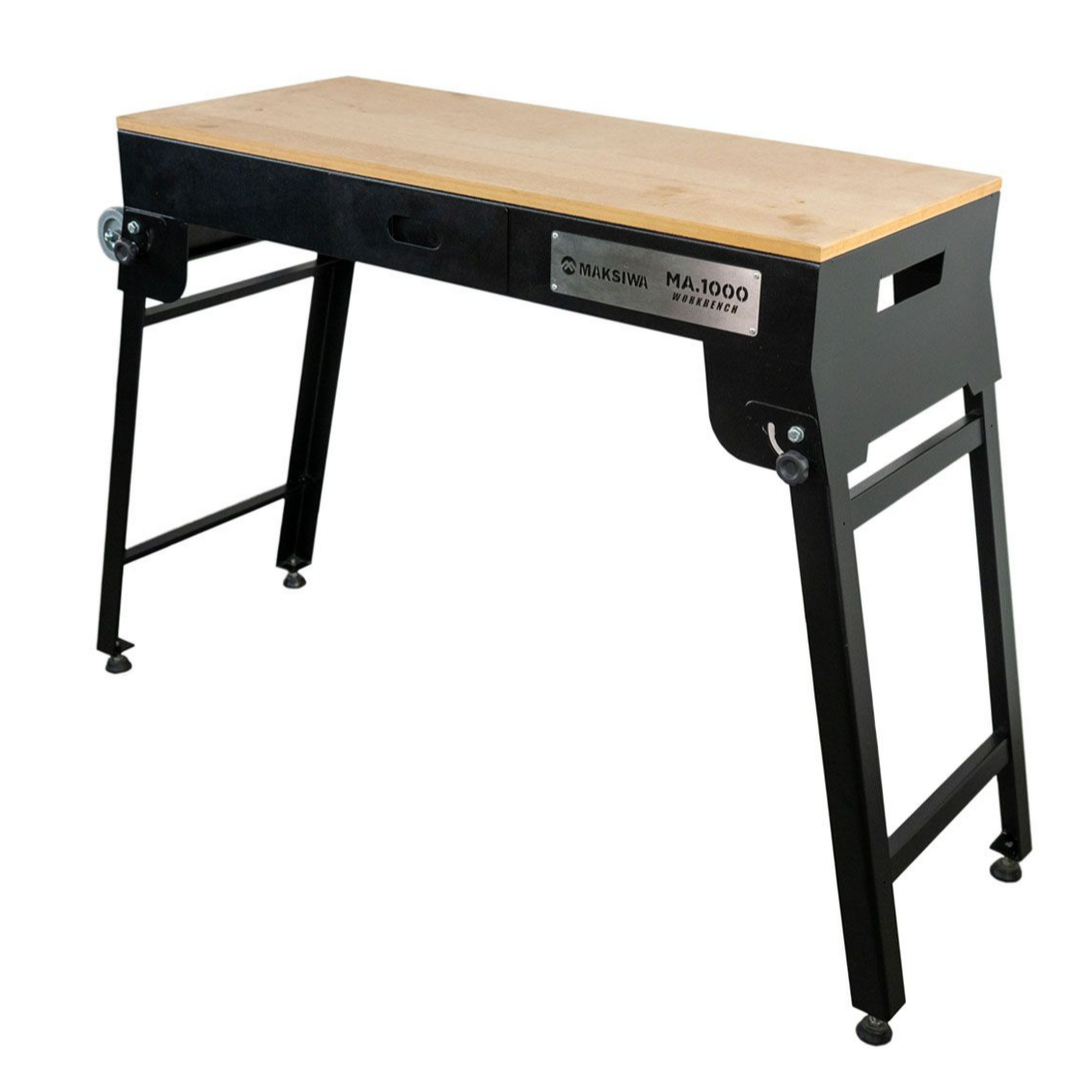 Maksiwa MA.1000 Workbench with solid wood top and steel frame