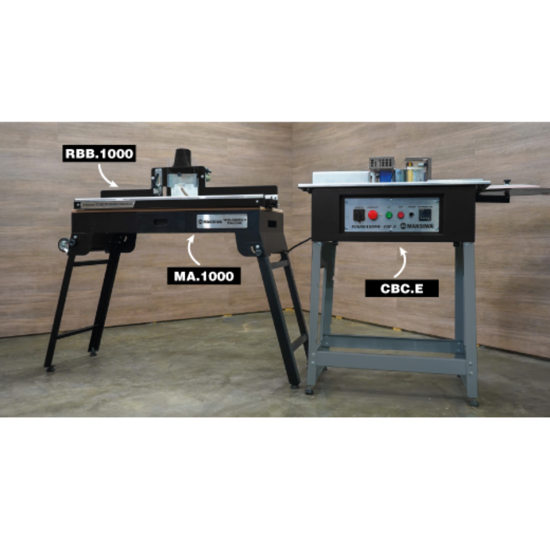 Maksiwa RBB.1000 professional panel saw set up in wood working shop