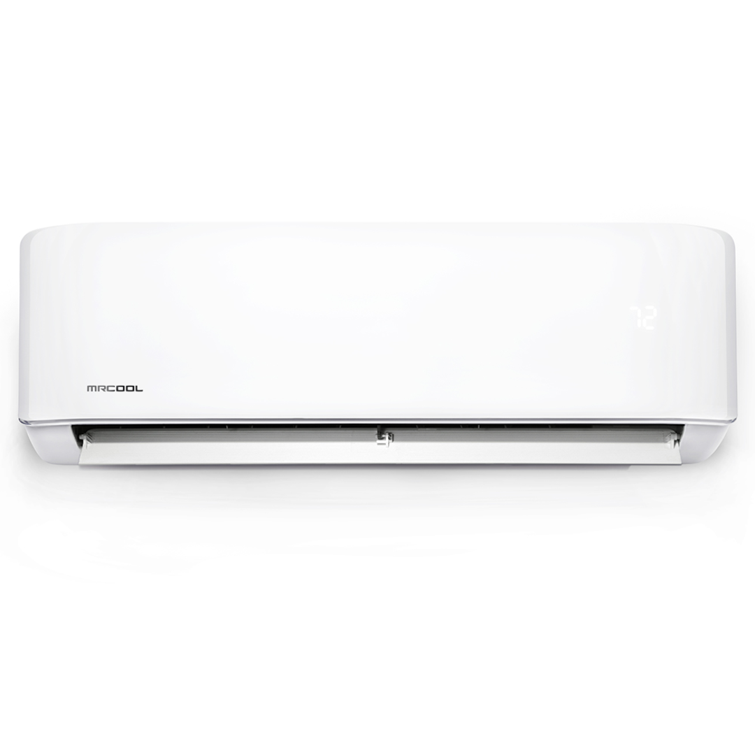 Mrcool Advantage 5th Gen 9k BTU 115V Air Handler A-09-HP-WMAH-115D-O indoor unit showing air vent and control panel design