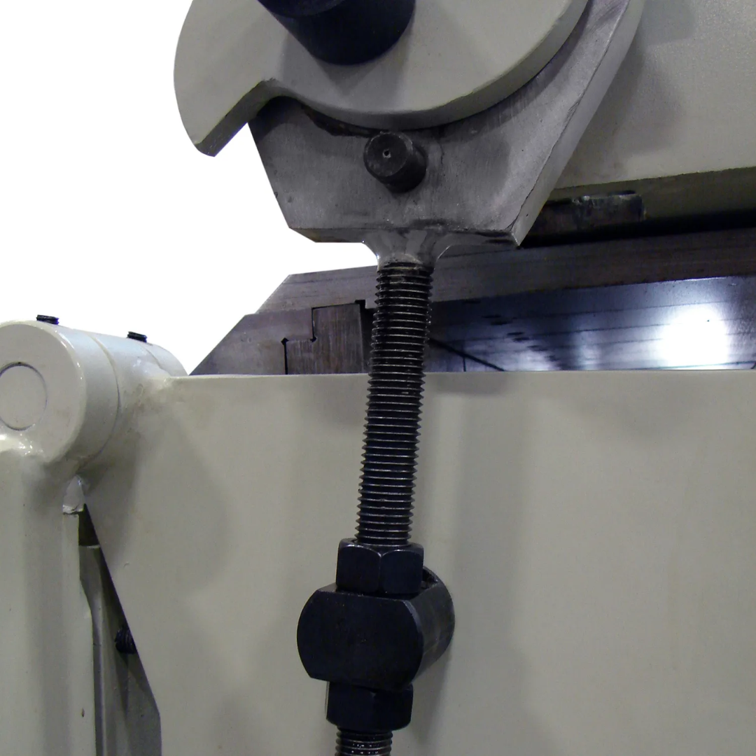 Precision bending operation on the Baileigh 48-Inch Box & Pan Brake, 14-Gauge Mild Steel (BB-4814) 1000417 demonstrating accurate sheet metal forming and angle control.
