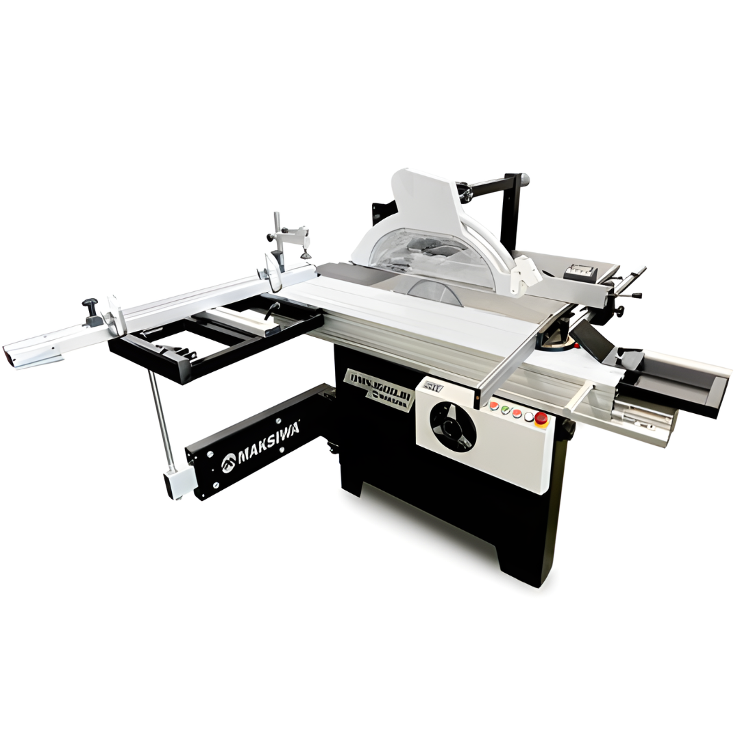 Rear angled view of Maksiwa BMS.1600.IR sliding table saw