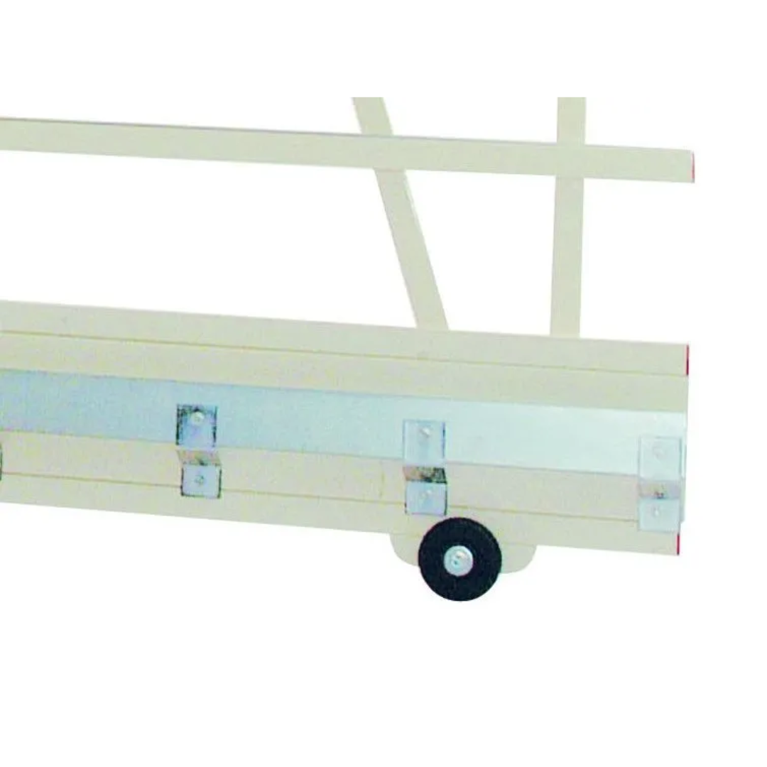 Safety Speed Pair of wheels for all machines H10 showing heavy-duty wheel assembly designed for easy transport of industrial machinery
Safety Speed Pair of wheels for all machines H10 installed on machine frame providing smooth rolling and stable support